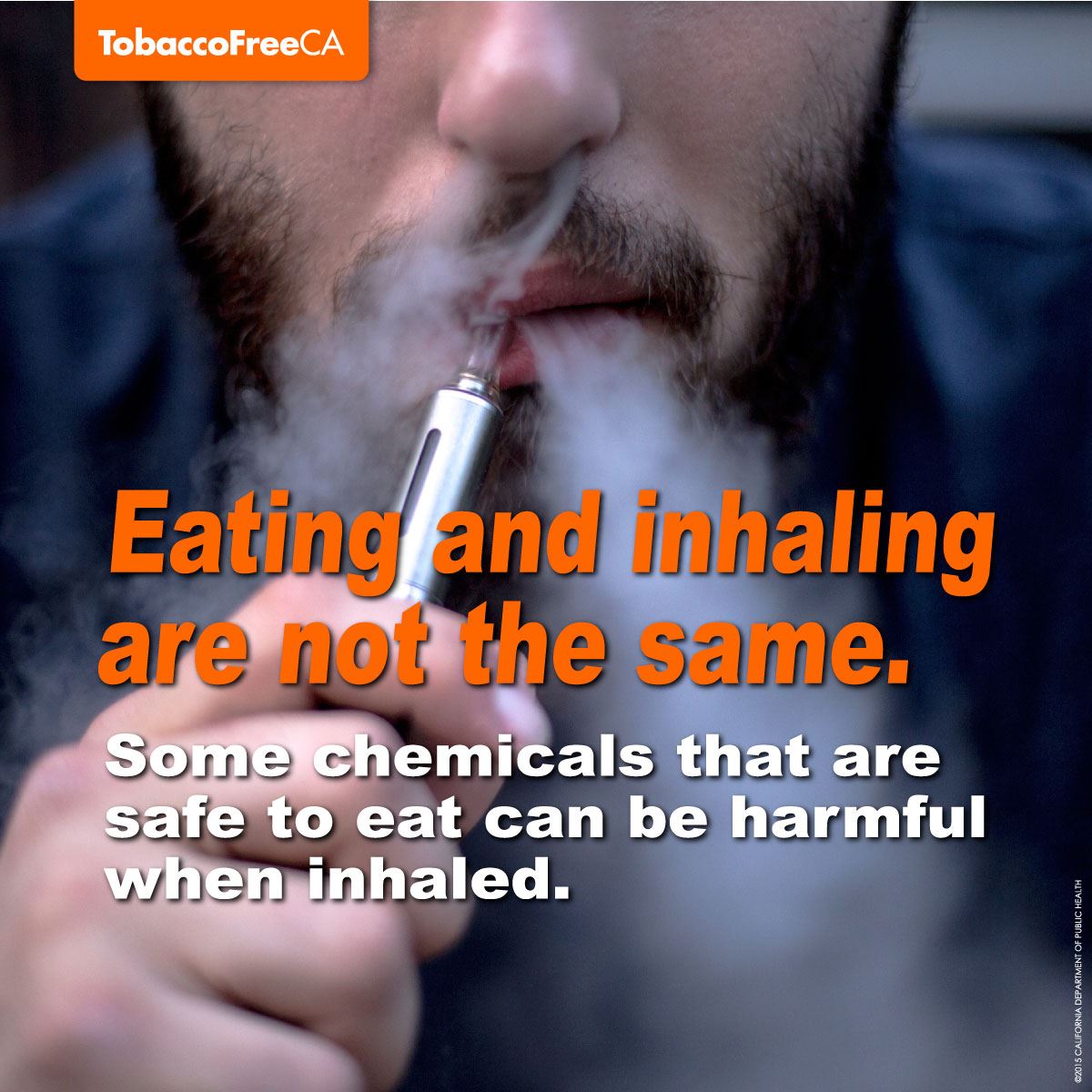 Eating and Inhaling are not the same.
